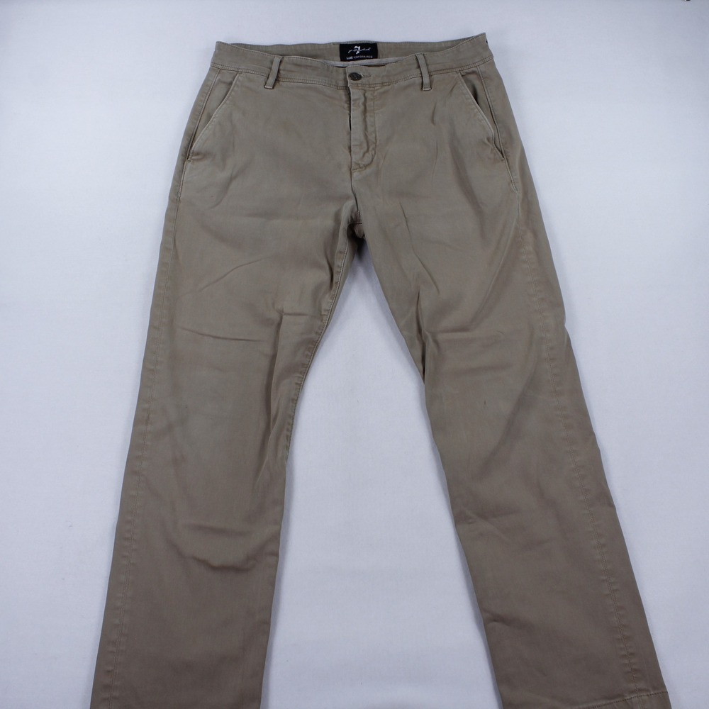 7 For All Mankind Luxe Performance Khaki Chino Pants Men's Size 32